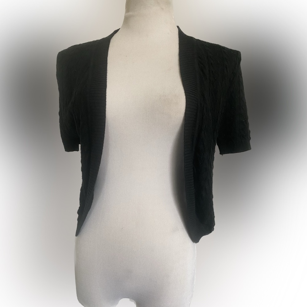 Jon & Anna  Black Short Sleeve Cardigan